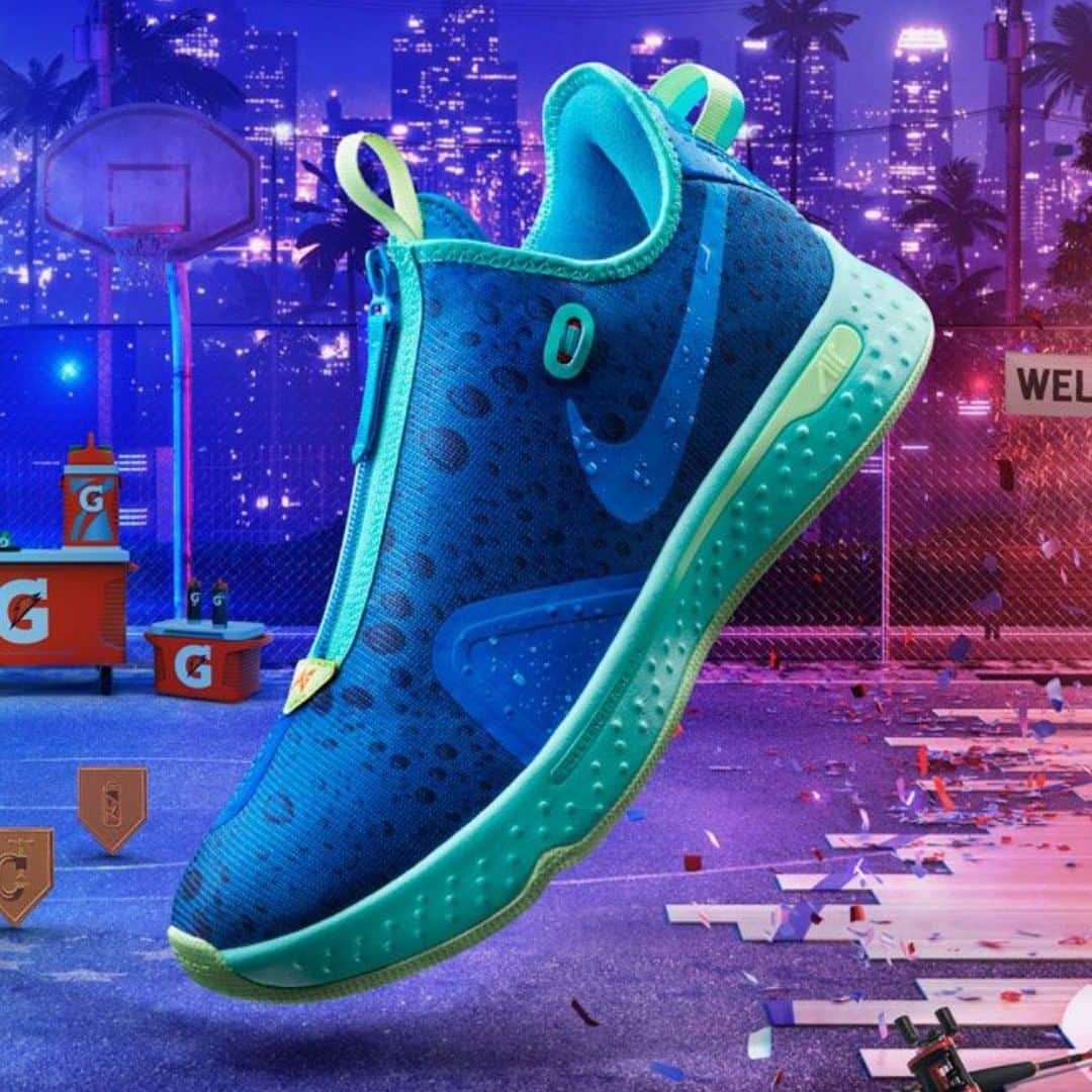 Sneaker Newsさんのインスタグラム写真 - (Sneaker NewsInstagram)「The next NBA2K20 Gamer Exclusive goes live today. To unlock this Nike PG 4 "Gatorade", you'll have to find a special billboard inside the game's "The Neighborhood". Check back on the SNKRS App at 3PM ET to unlock. Link in bio for full details.」1月19日 4時00分 - sneakernews