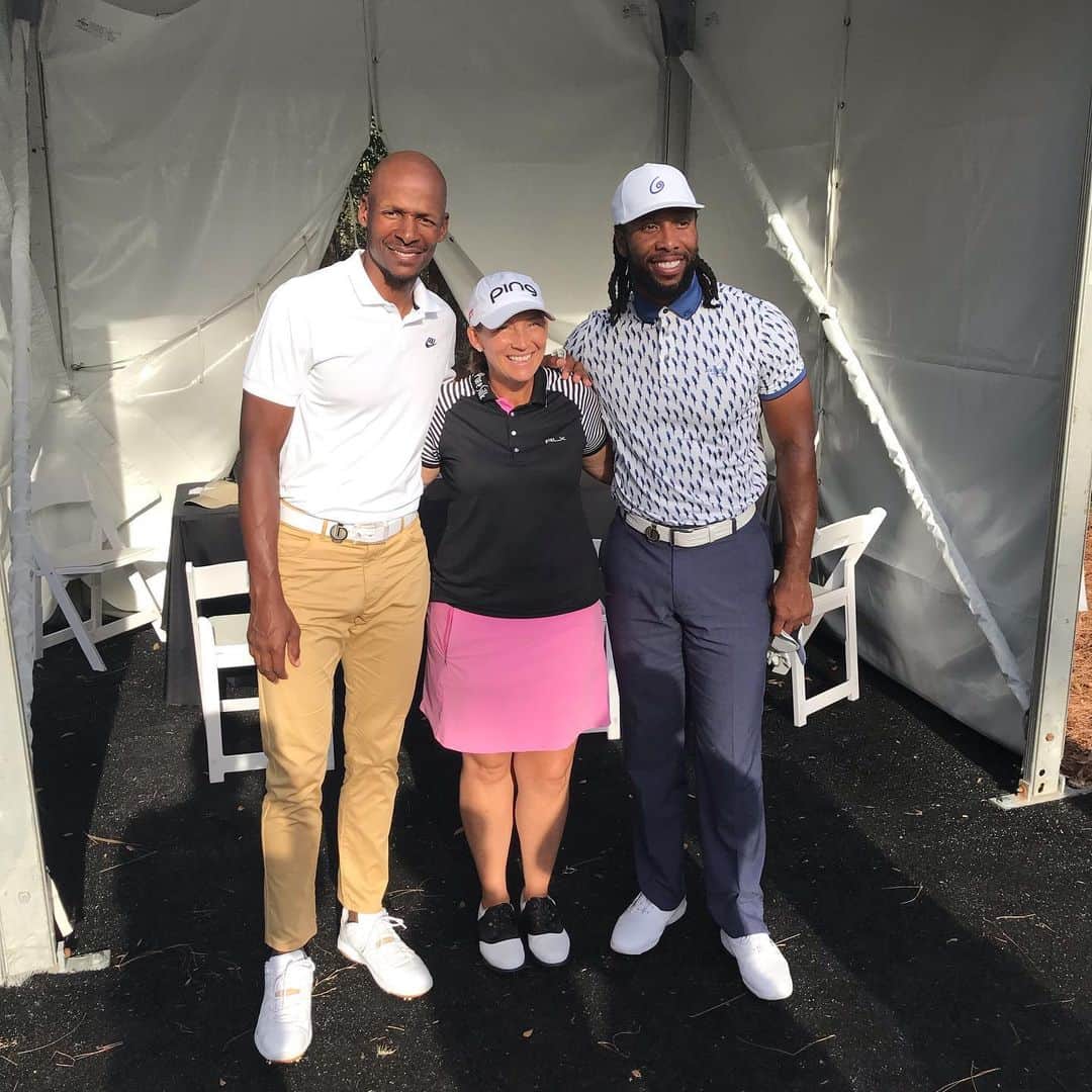 レイ・アレンのインスタグラム：「Played with my man @larryfitzgerald and @angstanford in todays round in the #diamondlpga」