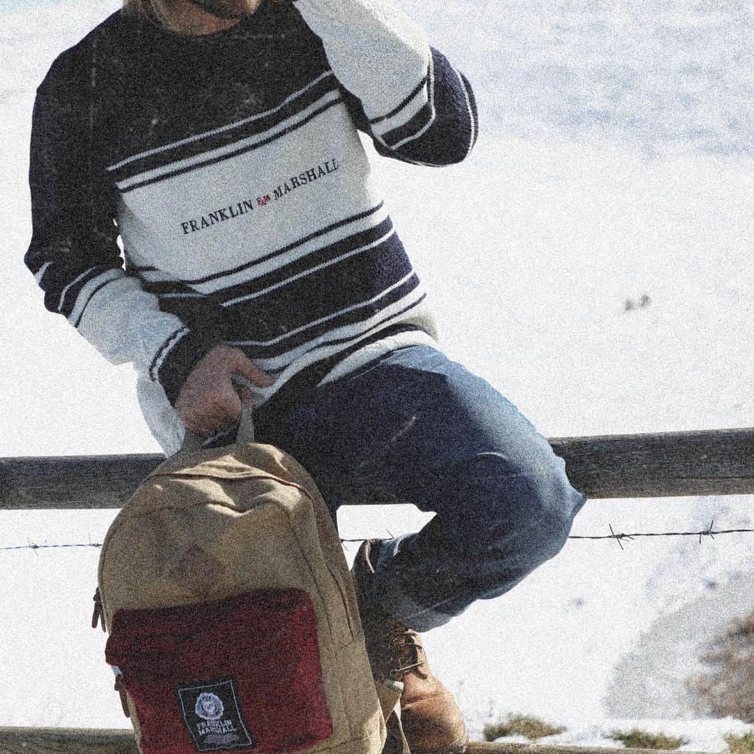 フランクリン&マーシャルのインスタグラム：「FRANKLIN & MARSHALL⁠ .⁠ MOUNTAIN ADVENTURES⁠ .⁠ #franklinandmarshall #mountainadventures #fallwintercollection #outdoorclothes #sportswear #franklinadventure #winterset」