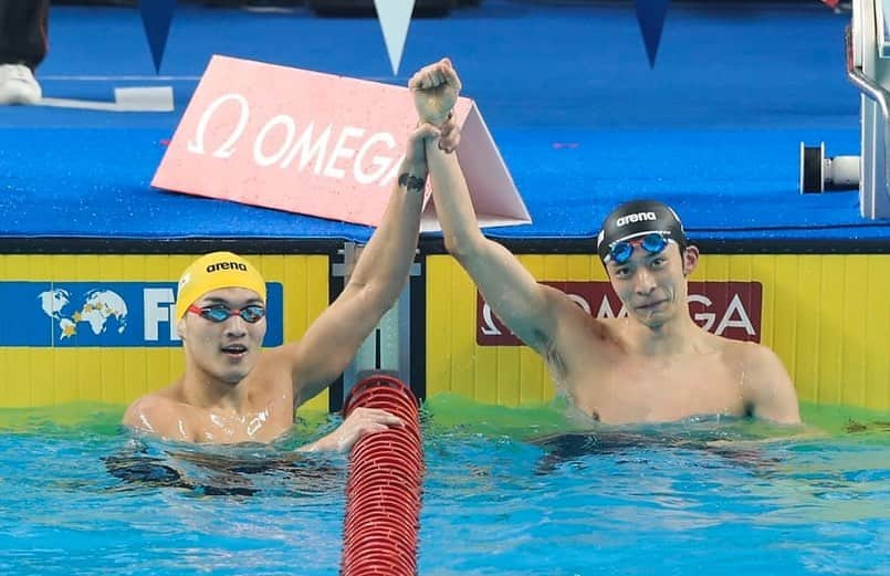 入江陵介のインスタグラム：「CHAMPIONS SWIM SERIES ✅ 🇨🇳 . . 100BK 52.97 🥇tied 200BK 1:55.55 🥇 . . 2020良いスタートが切れました！ もっともっとタイムを上げて世界のトップに近づけるように頑張ります！ . . 応援よろしくお願いします！ . . #css2020 #beijing #roadtotokyo #2020」