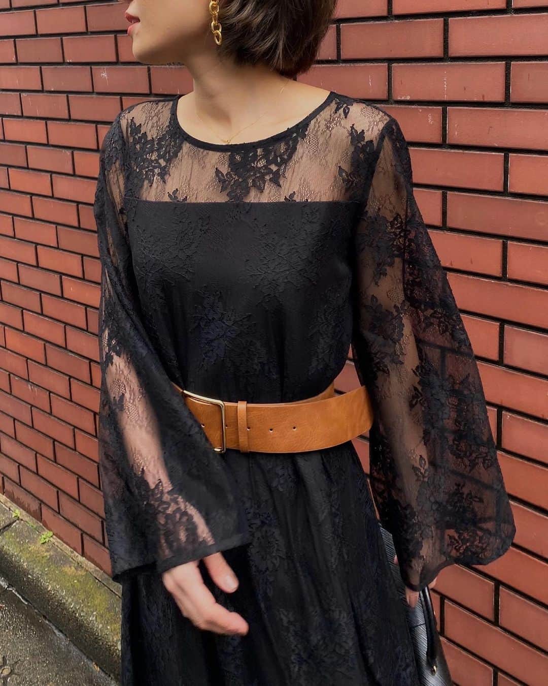 のインスタグラム：「OLIVIA LACE DAY DRESS🤎」