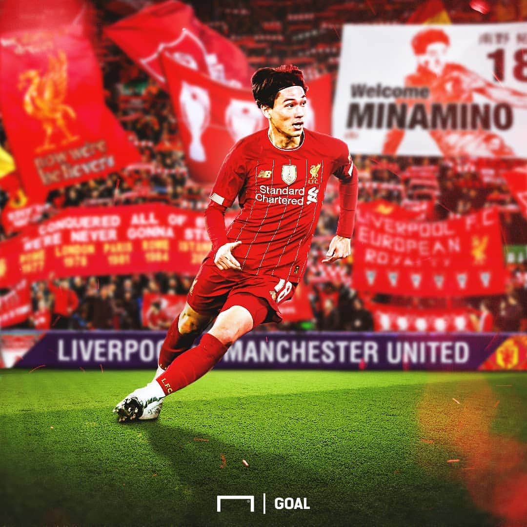 のインスタグラム：「. ⚔️伝統の一戦 🎌#南野拓実 、プレミアデビューなるか . 🏟️#プレミアリーグ 第23節 🆚#リヴァプール ×#マンチェスターユナイテッド 🗓️1月20日(月)⏰01:30 キックオフ 📺#DAZN(@dazn_jpn)で配信 . #soccer #football #premierleague #liverpool #manchesterunited #takumiminamino #daihyo #samuraiblue #サッカー #フットボール #日本代表 #⚽」
