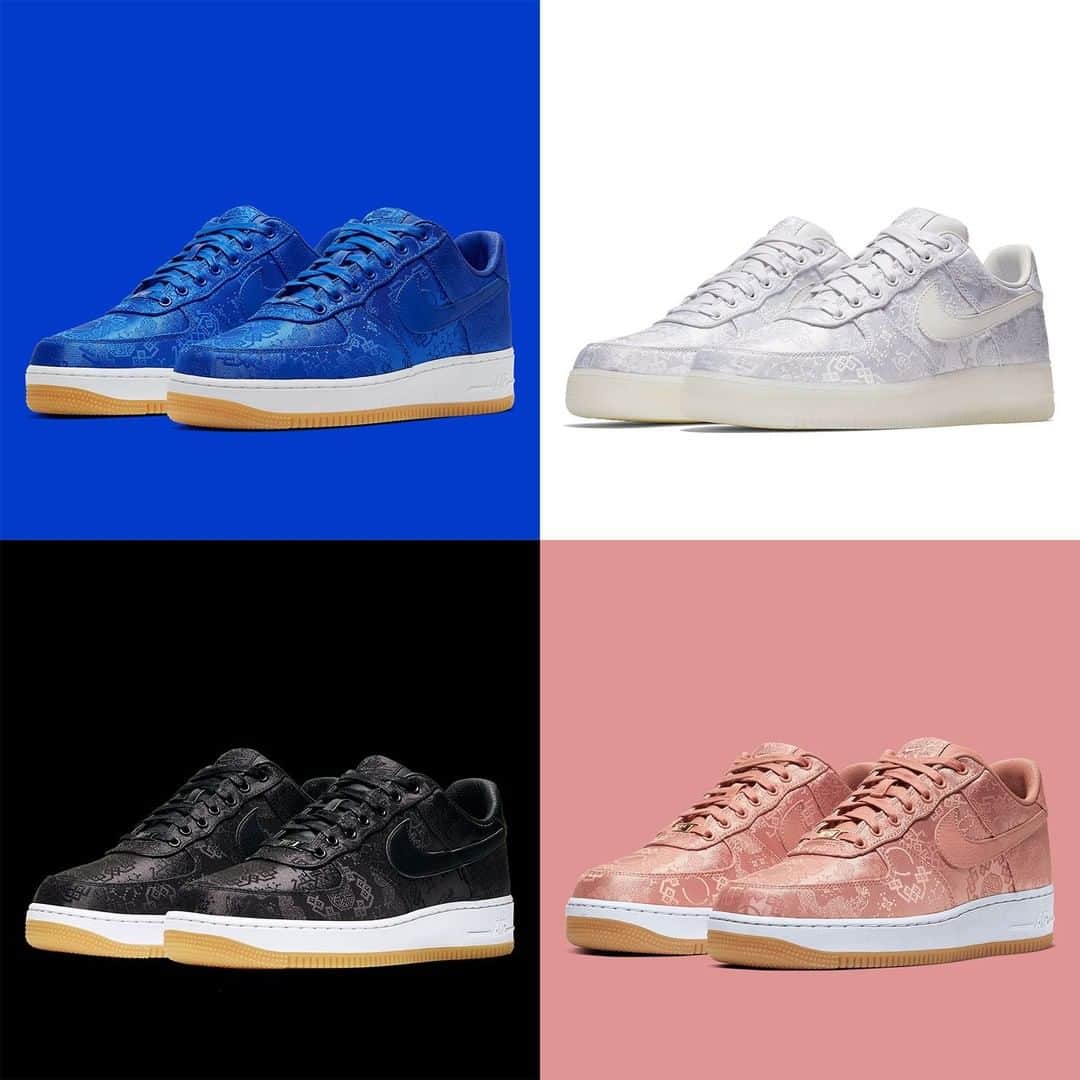Sneaker Newsさんのインスタグラム写真 - (Sneaker NewsInstagram)「CLOT has delivered four new colorways of their famed 1World Air Force 1; each features a silken exterior that can be worn away to reveal a hidden layer underneath. Which of the four is your favorite? Comment below.」1月19日 16時00分 - sneakernews