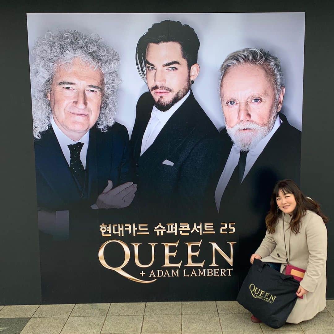 さくらえみのインスタグラム：「안녕하세요.  한국에 왔습니다.  매우 즐거운 밤을 보냈습니다.  QUEEN＋ADAM LAMBERT 韓国に会いにいってきたよ！ 最高の二日間！  #queen #韓国　#クイーン　#gtmv」
