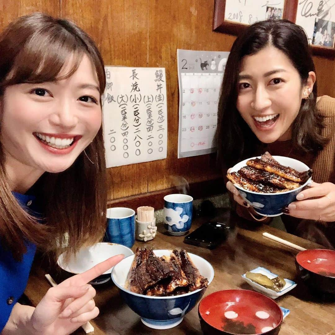 溝江明香さんのインスタグラム写真 - (溝江明香Instagram)「前から行きたかった鰻屋さん『田代』🤤❤️タレの味はしっかり目、香ばしくて弾力ある身！とにかく美味しくて感動でした🥺 . 取材をキッカケに仲良くしてもらっている#中京テレビ の #平山雅アナウンサー との女子旅💃💃新年会も兼ねてちょっと贅沢に鰻屋さんでランチしよーって計画を実行💖最高の休日だったー💯💮ありがとう🥰 . また明日から頑張ります💪🏽🔥🔥 . . #アスリートのプライベート #休日の過ごし方#dayoff  #グルメ旅 #愛知グルメ#愛知鰻#瀬戸市#うなぎ#うなぎの田代 #食レポ #女子旅#美味しいものは人を幸せにする #モーニング文化#カフェ#jiyucafe  #本日の平山#平山雅#インスタ始めたばかり #かわいい#同い年#いい写真選手権#どちらが勝ったかはわからない」1月19日 17時32分 - sayakamizoe