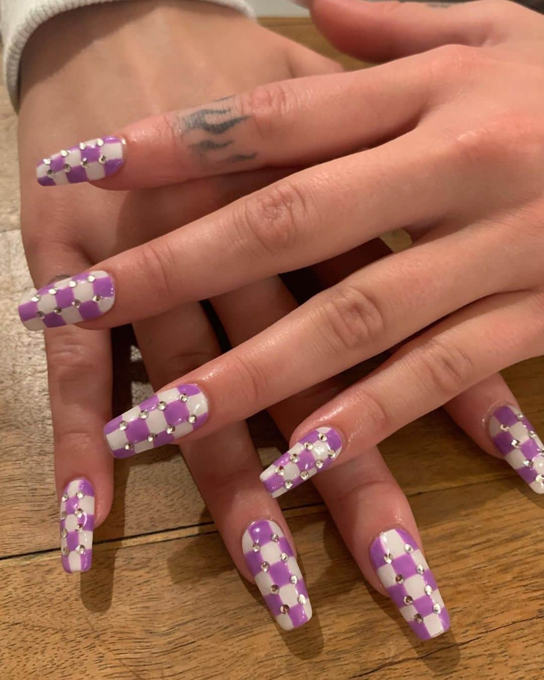 Mei Kawajiriさんのインスタグラム写真 - (Mei KawajiriInstagram)「@dualipa ‘s Purple checkerboard 💜💜💜💜💜💜💜💜💜💜💜 #nailsbymei #dualipa」1月20日 4時54分 - nailsbymei