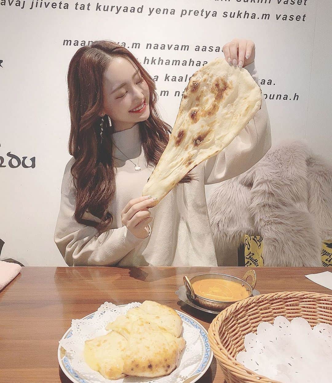のインスタグラム：「インドナンカレー🍛lunch🍽#好物」