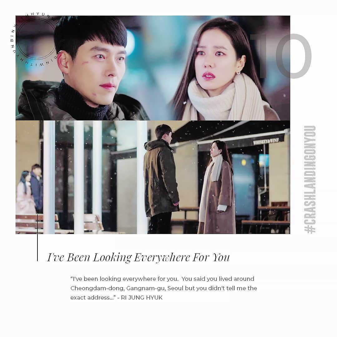 ヒョンビンのインスタグラム：「I've been looking everywhere for you.  You said you lived around Cheongdam-dong, Gangnam-gu, Seoul but you didn't tell me the exact address… ❤️ —— #crashlandingonyou #사랑의불시착 #hyunbin #현빈 #ヒョンビン #玄彬 #sonyejin #손예진」