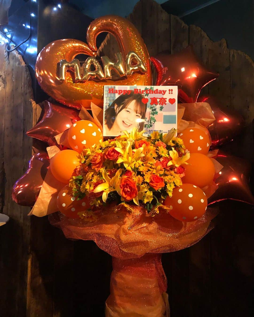 真奈さんのインスタグラム写真 - (真奈Instagram)「大好きなお花🍊❤️ ありがとう〜🥰」1月20日 0時07分 - manatmnt0116