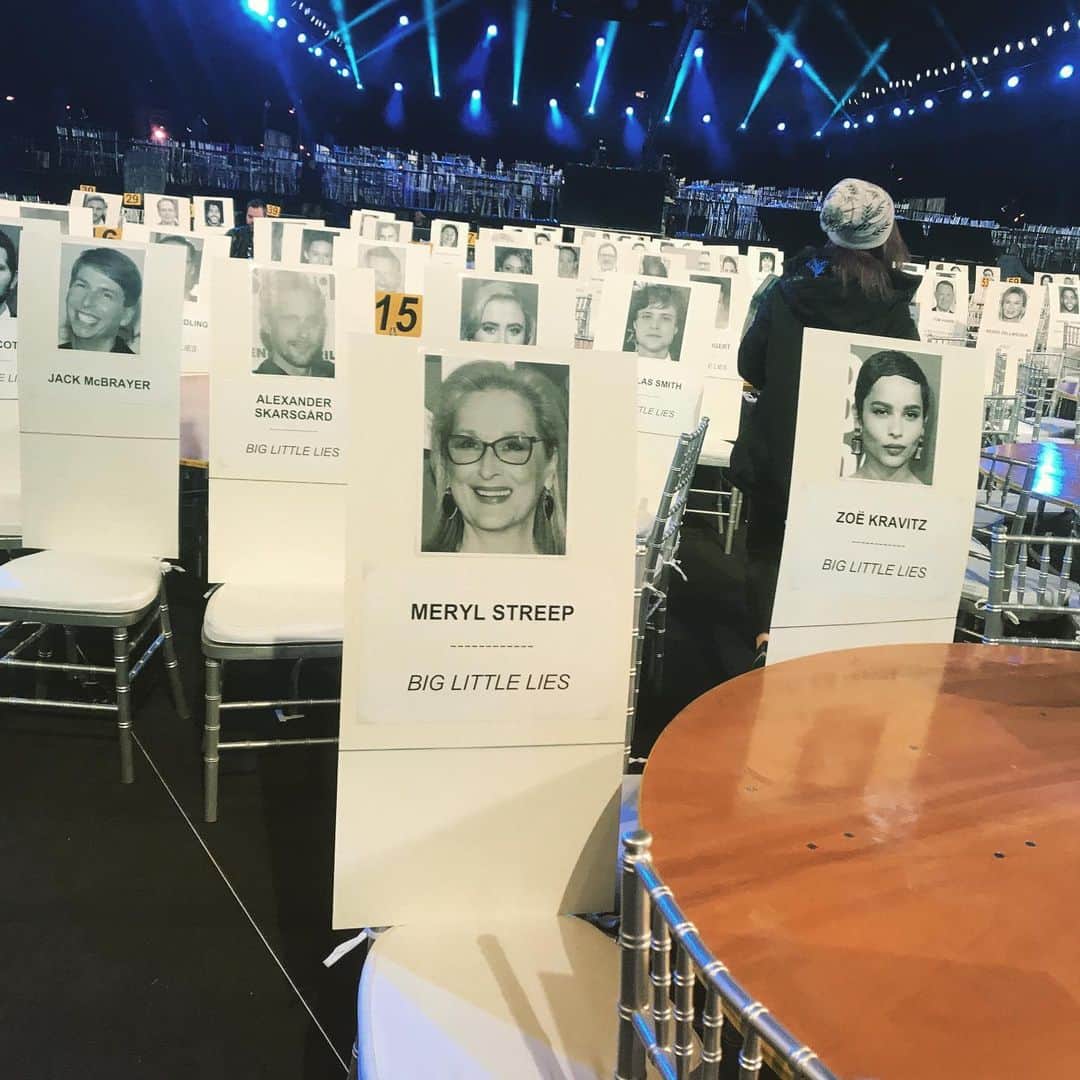 マイケル・グラント・テリーのインスタグラム：「Watch the #SAGAwards tonight on TNT & TBS! It was an honor to co-produce with @hazymillsprod @imtoddmilliner @seanhayes @bdheins @sagawards . . Pretty special meeting Meryl too.」