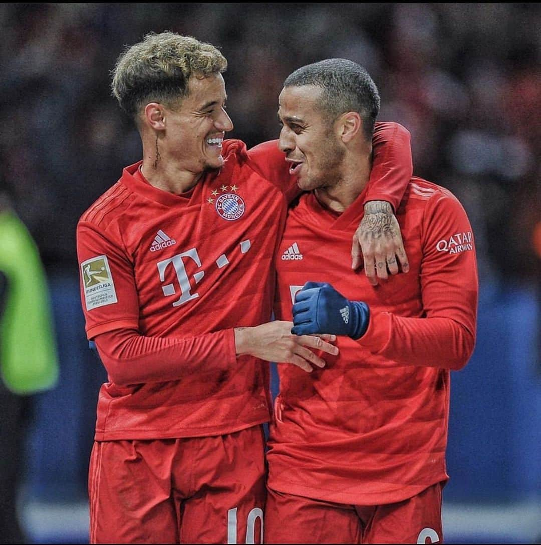 フィリペ・コウチーニョさんのインスタグラム写真 - (フィリペ・コウチーニョInstagram)「🔴➕3 🙏🏽💪🏽✅ #MiaSanMia」1月20日 2時57分 - phil.coutinho