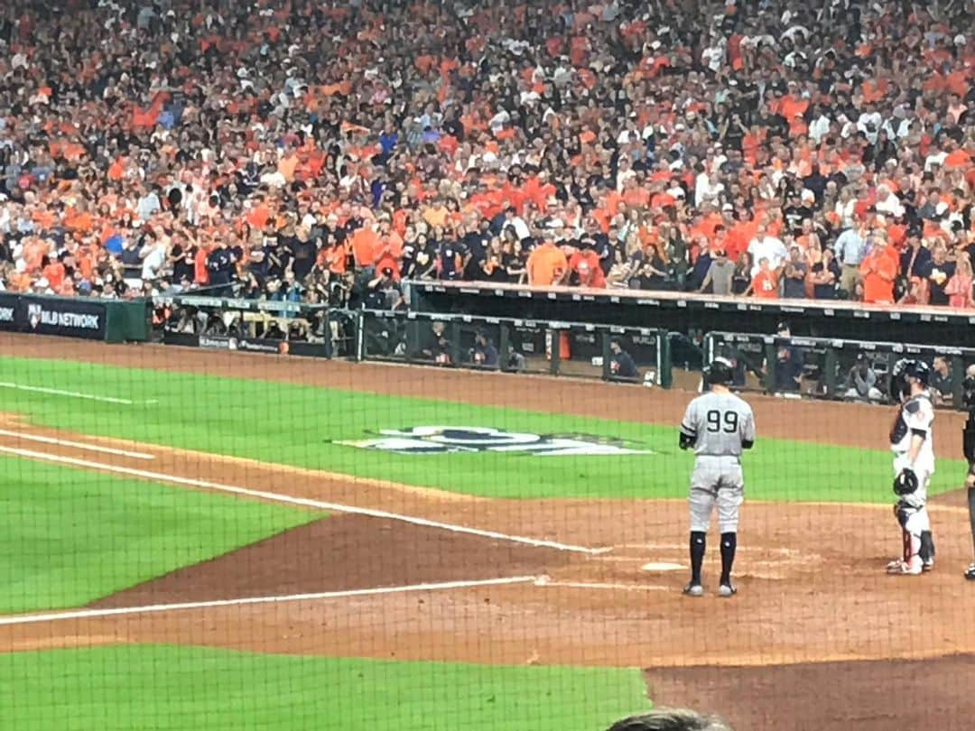 クリス・ウッドさんのインスタグラム写真 - (クリス・ウッドInstagram)「We were in Houston for the final two ALCS games in 2017. I remember saying to Melissa, “it’s like they know what pitch is coming” because the Astros were hitting everything. I didn’t actually think they were cheating, but it was like watching two different ball clubs when they were home and away. Altuve (who won the MVP over my man @thejudge44 that year) crushed an astounding .533 at home in that series, including the two-run walk-off homer that took the Astros to the World Series, and went HITLESS in the three games in NY.  I won’t go as far as to say that they Yankees would have won the World Series in ’17, but they sure as hell would have had a shot. And that Dodgers/Yanks series would have been incredible.  Cheating robs the game of so much more than championships. It takes away the integrity. I learned a lot about life through baseball, and the sport continues to be my go-to metaphor for life lessons.  I think @mlb should strip the Astros of their 2017 World Series title. A fine doesn’t take away their win. A slap on the wrist doesn’t change the books. By letting it stand as is, you’re rewarding cheating, and you’ll encourage other teams to try the same.  You’re basically saying: you still get the ring, even if you cheat.  And what does THAT say about life?」1月20日 3時01分 - christophrwood