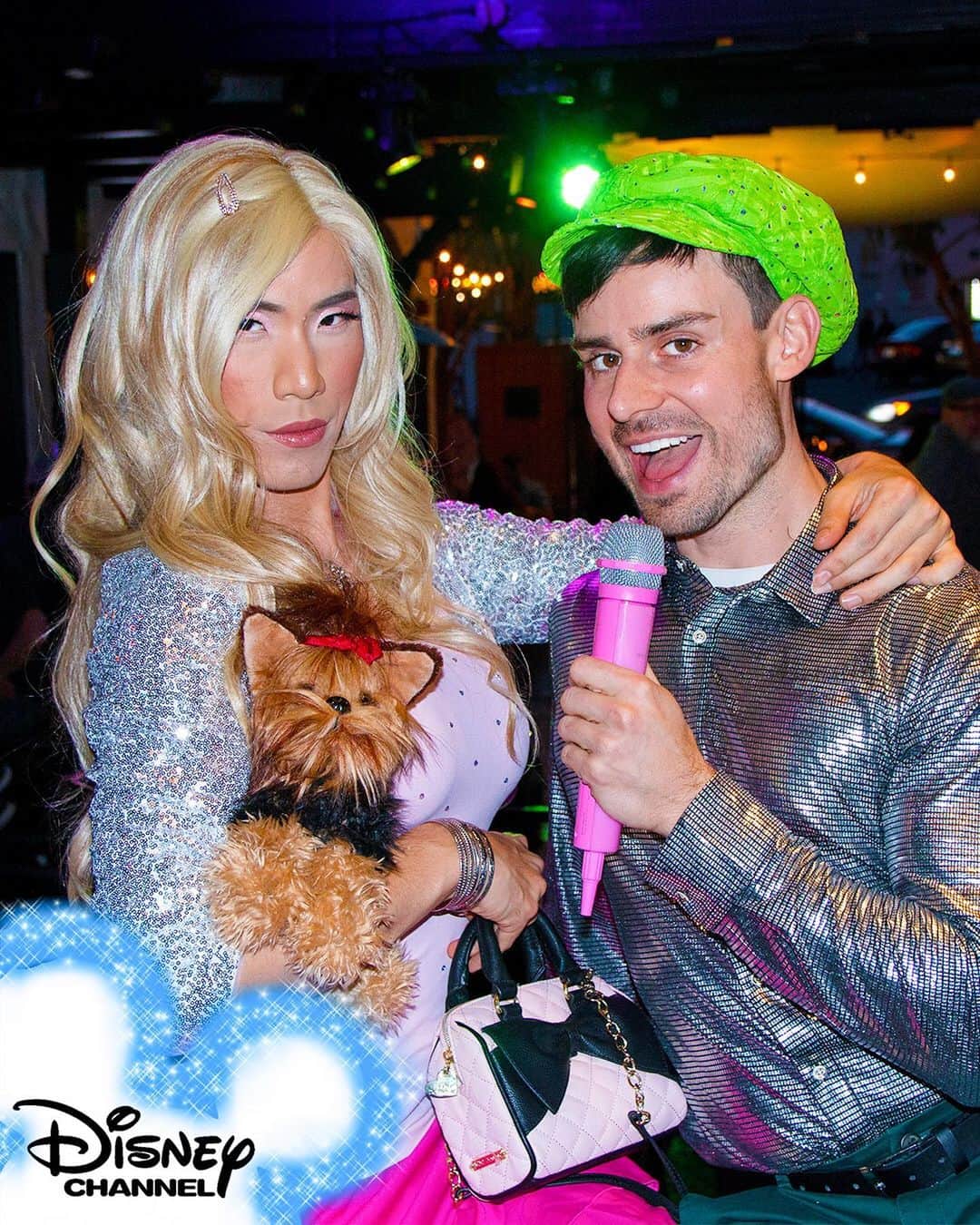 ユージン・リー・ヤンのインスタグラム：「“You’re watching Disney Channel!” ✨ Bopped to the top as Sharpay and Ryan - the true heroes and best characters in HSM - for my Disney Channel Original Movie & Series-themed Birthday. 🎉 Makeup and hair by @ariannachayleneblean.」