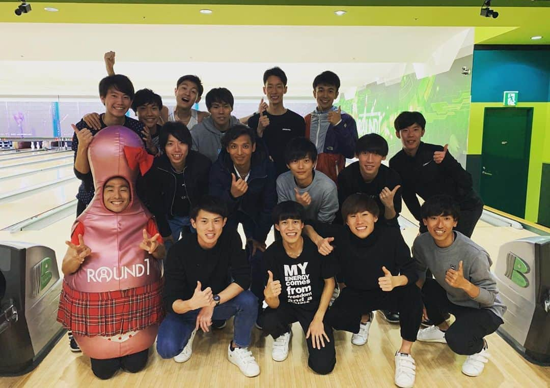 高久龍のインスタグラム：「打ち上げ🎳足速い人に囲まれた #みんなスター#広島#都道府県駅伝」