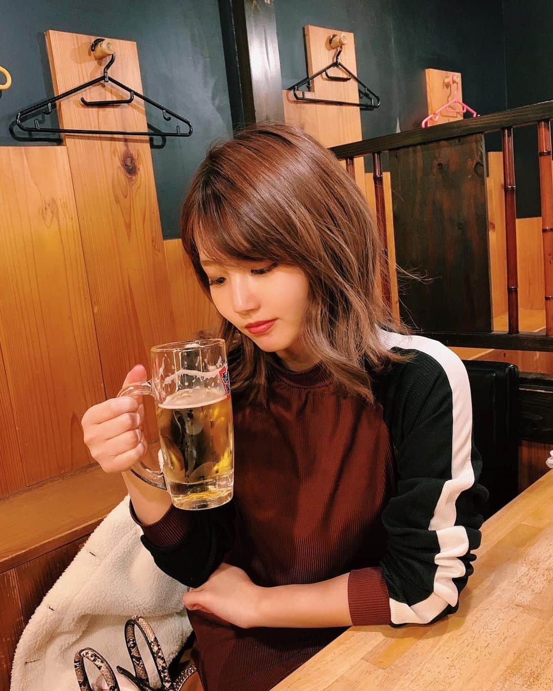 かのあい。さんのインスタグラム写真 - (かのあい。Instagram)「※ビールは飲めません。 . .  #l4l #likeforlike  #instagood #instalike  #instapic #instadaily  #ootd #happy #love  #photo #picture #pic  #nice #girl #style #me  #japanesegirl  #居酒屋 #居酒屋巡り  #カノアイコーデ  #옷스타그램 #옷」1月20日 23時22分 - _aiai.com_