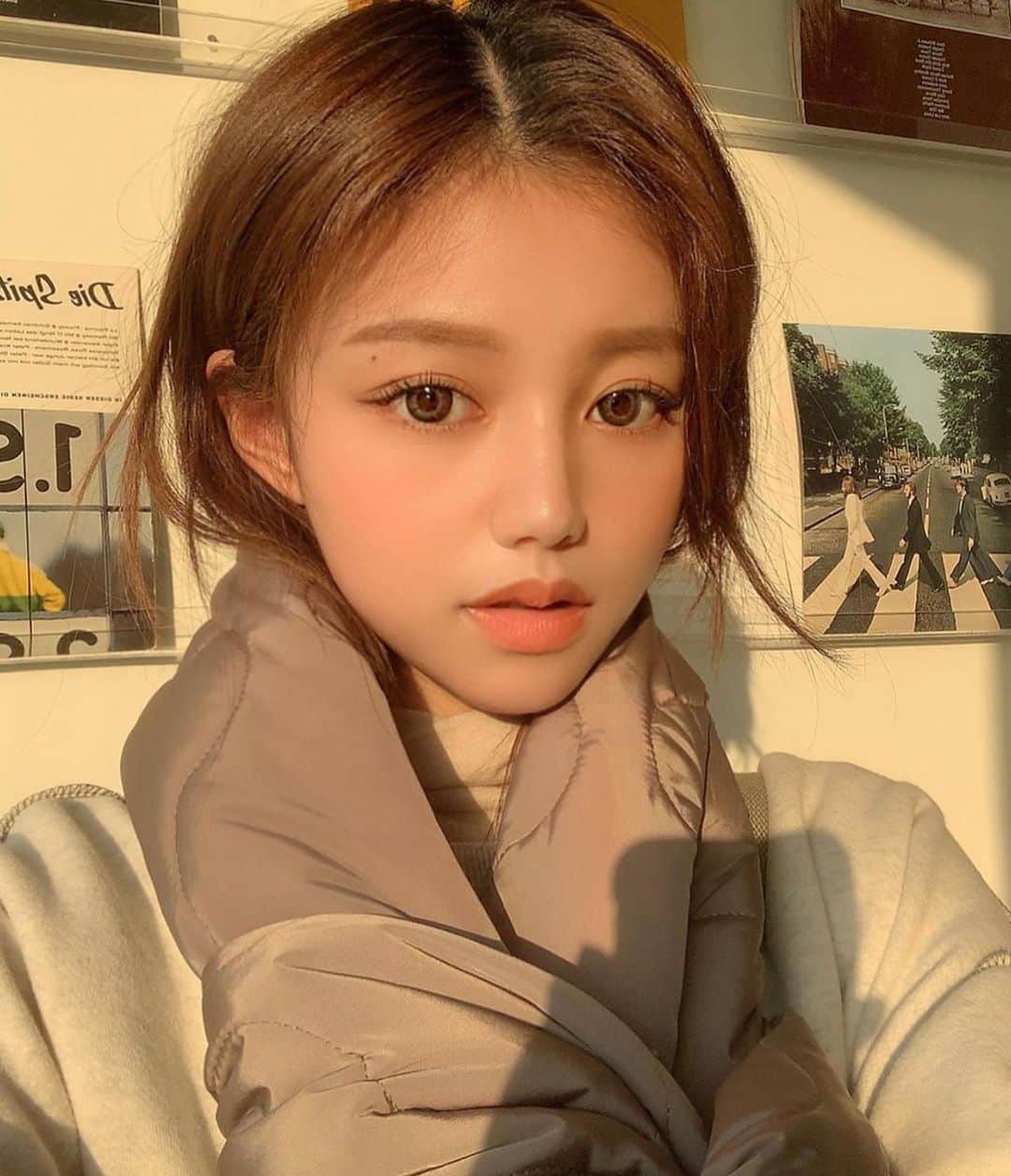 Chuuのインスタグラム：「너뮤 따닷한 패딩 목도리😭💕💕」