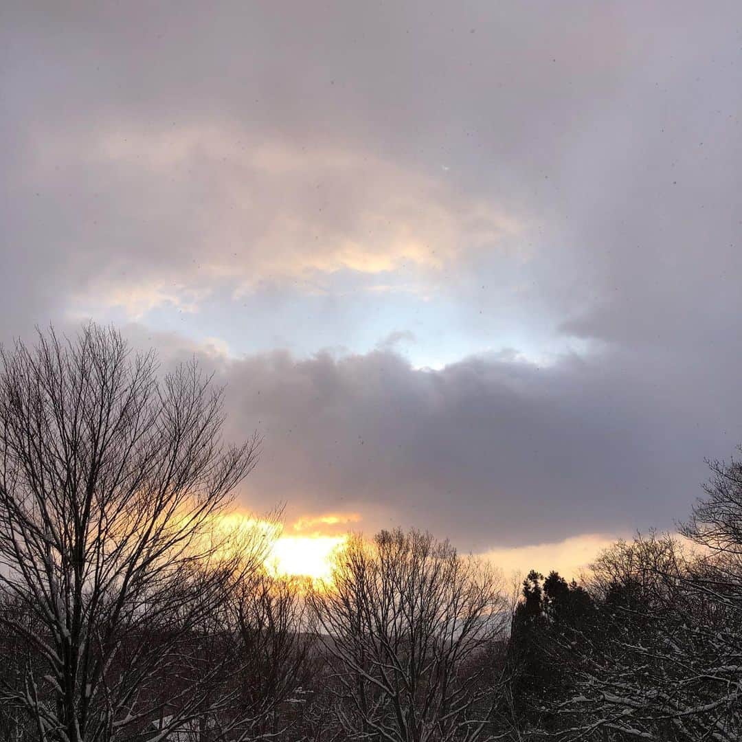 新山千春さんのインスタグラム写真 - (新山千春Instagram)「#青森 ロケ 📺 お宿の 和紙と木で作られた artなLightがすごく好きです。  柔らかくて優しい あたたかい。。 オレンジ色。。 #新山千春  #雪景色」1月21日 8時45分 - chiharuuu_0114