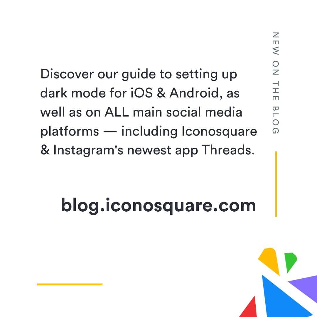 Iconosquareさんのインスタグラム写真 - (IconosquareInstagram)「Turn the lights out! 🌚✨ Dark Mode is taking over social media — here’s how you can take advantage of this new trend! 💪  Today on the blog we discuss dark mode, how to activate it, how it might impact your eye health, how to switch it on across social media platforms and more!  Considering making the switch? It's easy!  Read how to do it here —> Link in bio  https://icnsq.re/36dCWUq」1月21日 1時20分 - iconosquare