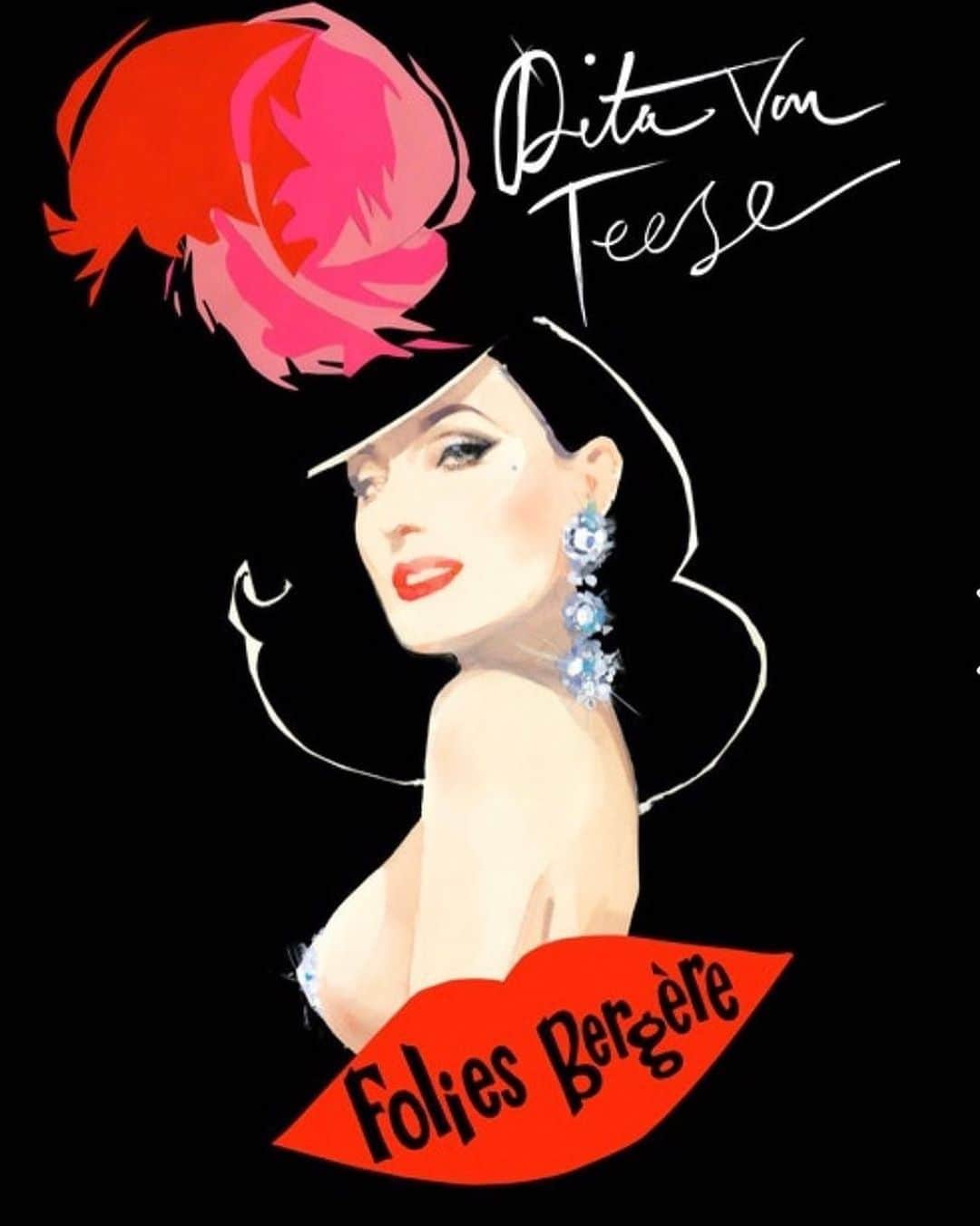ディタ・フォン・ティースさんのインスタグラム写真 - (ディタ・フォン・ティースInstagram)「#Reglam @daviddownton: ⁣ MAM’SELLE  STRIPTEASE. Thrilled to collaborate with glamour’s favourite daughter  @ditavonteese on this poster for her forthcoming show at the Folies Bergère. ”She throws caution to the wind, and her hips to the north, south, east and west.” Uh huh.⁣ ⁣ May 14, 15, 16 Paris Folies Bergère ⁣ ⁣ See all the UK and Europe #Glamonatrix tour dates at Dita.net/shows or click the link in bio 💋💋#burlesque #ditavonteese #foliesbergere #showgirl」1月21日 2時24分 - ditavonteese