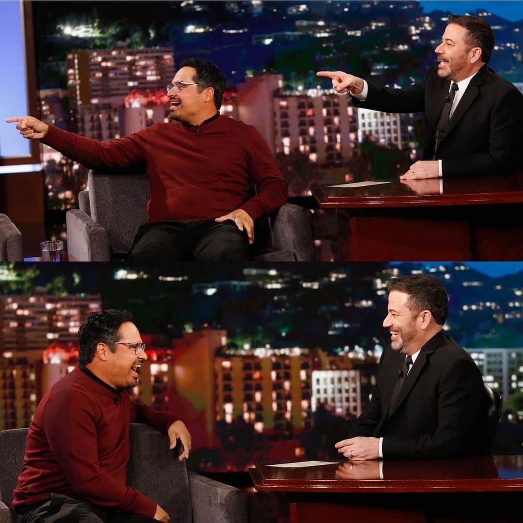 マイケル・ペーニャのインスタグラム：「Had the best time with @JimmyKimmel tonight! Promoting @fantasyislandmovie #Kimmel @JimmyKimmelLive #ABC」