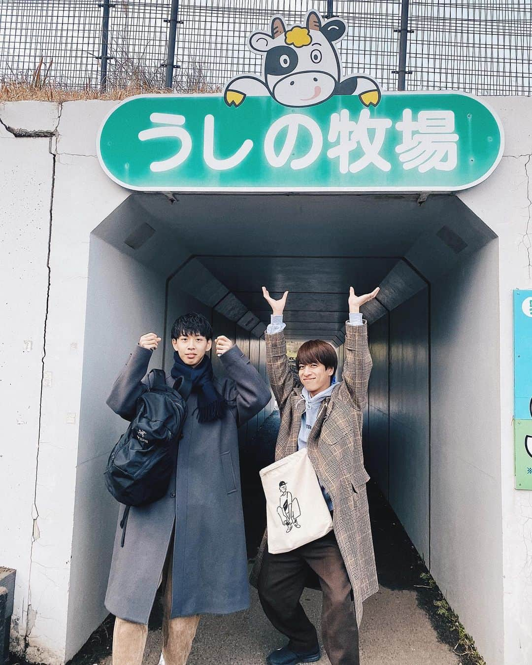 かほこ。さんのインスタグラム写真 - (かほこ。Instagram)「ㅤㅤㅤㅤㅤㅤㅤㅤㅤㅤㅤㅤㅤ ㅤㅤㅤㅤㅤㅤㅤㅤㅤㅤㅤㅤㅤ 男3人旅〜冬の修学旅行〜 その２ ㅤㅤㅤㅤㅤㅤㅤㅤㅤㅤㅤㅤㅤ お天気良くて最高だった！ ふきはる運転ありがとー！ ㅤㅤㅤㅤㅤㅤㅤㅤㅤㅤㅤㅤㅤ #マザー牧場」1月21日 19時27分 - xxokohakxx