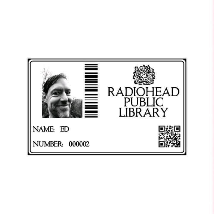 Radioheadのインスタグラム：「Today's librarian tackling the Radiohead Public Library is: Ed.  Link in bio」