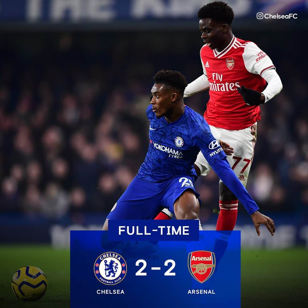 チェルシーFCさんのインスタグラム写真 - (チェルシーFCInstagram)「@CesarAzpi scores late on but it’s cancelled out by Bellerin. It ends 2-2. 😒 #CHEARS #CFC #Chelsea」1月22日 7時10分 - chelseafc