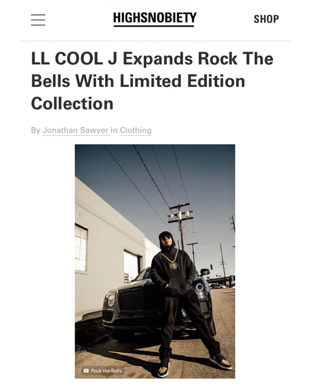 LL・クール・Jさんのインスタグラム写真 - (LL・クール・JInstagram)「@ROCKTHEBELLS Drop One launches in one week — January 28th!!!! On ROCKTHEBELLS.com 💪🏾 Shoutout @highsnobiety for the feature 🔥🔥🔥 We do it for #CLASSICHIPHOP Culture!! #ROCKTHEBELLS #StrictlyOG #Timeless」1月22日 9時51分 - llcoolj