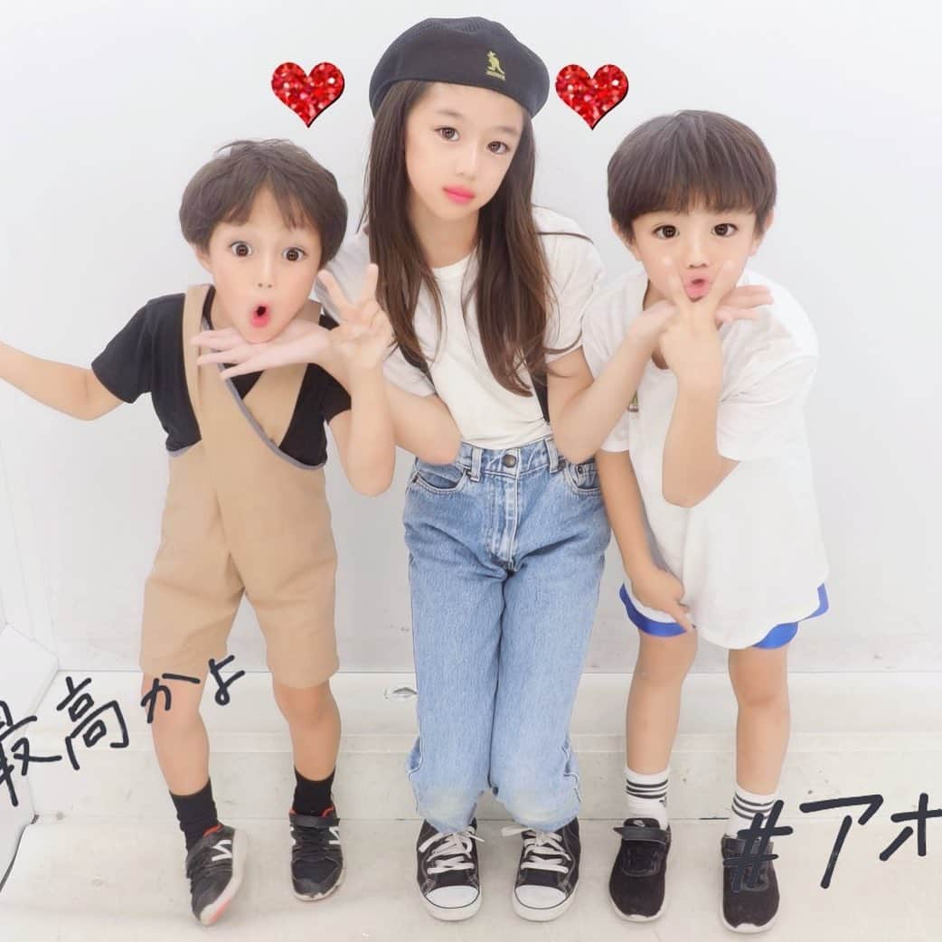 sar711764のインスタグラム：「👧🏻👦🏻👦🏻💖 #兄弟 #姉弟 #小5 #小3 #年長」