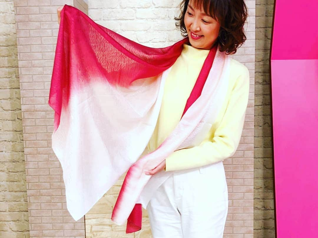 伊勢みずほさんのインスタグラム写真 - (伊勢みずほInstagram)「今夜も水曜見ナイトを見てくださった皆さん✨どうもありがとうございました💐  今夜の衣装も五泉市のシルクスカーフ✨絽紗✨Rosha✨  着け心地が気持ちよく、とーっても上品😍色んな柄がありますので是非ホームページもご覧下さい☺️ #水曜見ナイト #水曜見ナイトのインスタグラムも #フォローおねがいします #bsn #衣装 #絽紗 #ストール #スカーフ #シルクストール #シルクスカーフ #アナウンサー衣装 #アナウンサーファッション #伊勢みずほ #林莉世 #komachi #ラーメンクーポン新潟」1月22日 22時21分 - isemizuhoo