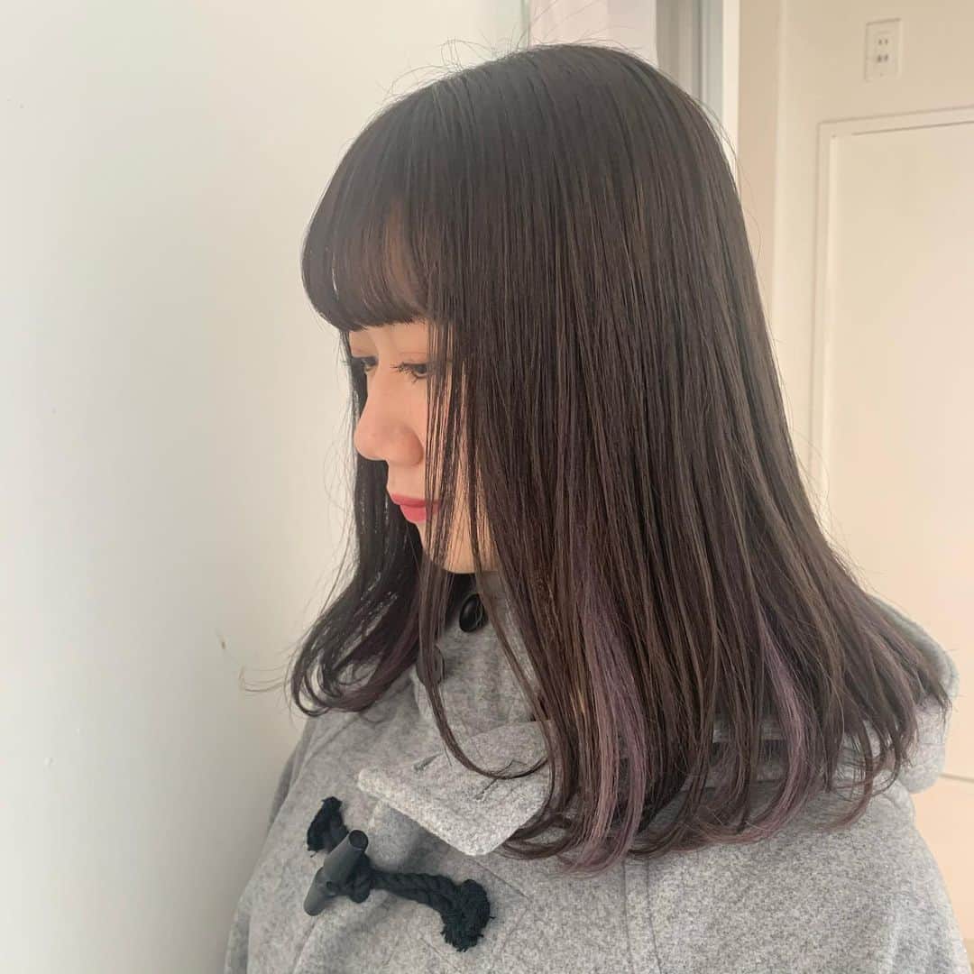 NANA HOSOYAさんのインスタグラム写真 - (NANA HOSOYAInstagram)「さりげないインナーカラー、かわいい♡ありがとうございました😌♥️♥️」1月22日 14時41分 - nana_hair_tokyo