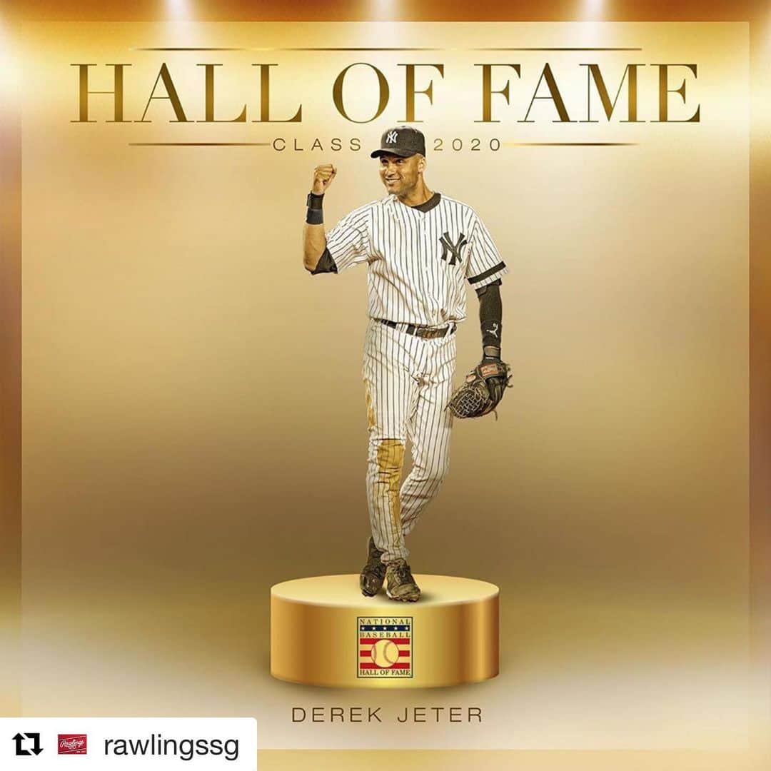 Rawlings Japanさんのインスタグラム写真 - (Rawlings JapanInstagram)「#Repost @rawlingssg with @get_repost ・・・ Congrats to 5x #GoldGloveAward winner, Derek Jeter, on being elected to the Hall of Fame! #TeamRawlings #TheCaptain  #Repost @mlb ・・・ The Captain heads to Cooperstown. #HOF2020 @rawlings_japan_llc」1月22日 19時35分 - rawlings_japan_llc