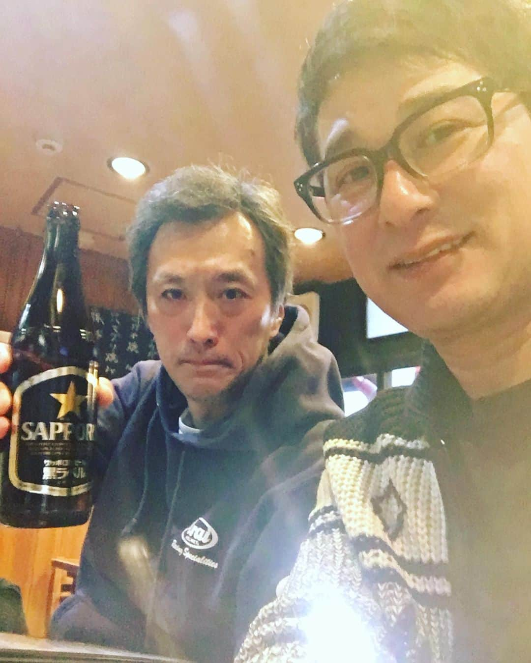 湯江タケユキさんのインスタグラム写真 - (湯江タケユキInstagram)「義丹くんと 定例 情報交換会！ #大鶴義丹#湯江タケユキ #高円寺」1月22日 20時23分 - takeyukiyue