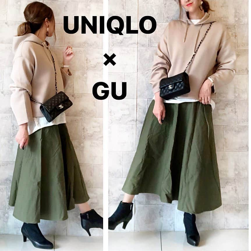 ❁coco❁さんのインスタグラム写真 - (❁coco❁Instagram)「【コーデ】UNIQLO×GU着まわしコーデ 2020.1.22 ベージュ×カーキ ボンディングパーカー着まわしで 白シャツをレイヤードしてみたよ♡ ・ tops … @uniqlo_ginza  skirt … @gu_for_all_ 数年前 shirts … americana boots … @himiko_shoes ・ ・ 今日は　#超最強開運日　 天赦日＋一粒万倍日　で新しい事を 始めるのに最適な日だったらしい‼️ 気づくのがおそすぎた😭 つぎは　最強開運日の２月５日（水） 天赦日＋寅の日らしいですよ✨ ・ ・-------------------------------------------------------- 🙎‍♀️ 身長 162cm 通常 M  品名 …  #ドライソフトスウェットプルパーカ Lサイズ　　価格 … ¥1990  カラー … ナチュラル --------------------------------------------------- - コーデ詳細はブログに✍️✨ @rococo39  のTOPから BLOG・楽天room ・youtube 火金配信 にも飛べます🕊❤︎ --------------------------------------------------------- #ユニクロコーデ #ユニジョ #uniqloコーデ  #UNIQLOu #uniqloginza2020ss  #uniqloginza2019fw #uniqloginza #上下ユニクロ部  #今日のコーデ #ママコーデ #プチプラコーデ #シンプルコーデ #着回しコーデ  #全身プチプラ #秋コーデ #おしゃれさんと繋がりたい たい #インスタ女子  #インスタ映え #アラサーコーデ #アラフォーコーデ  #30代コーデ #コーデ記録 #ロカリ #youtuber好きな人と繋がりたい #ファッションコーデ #ユニクロスカート族　#アラフォーコーデ」1月22日 20時55分 - rococo39