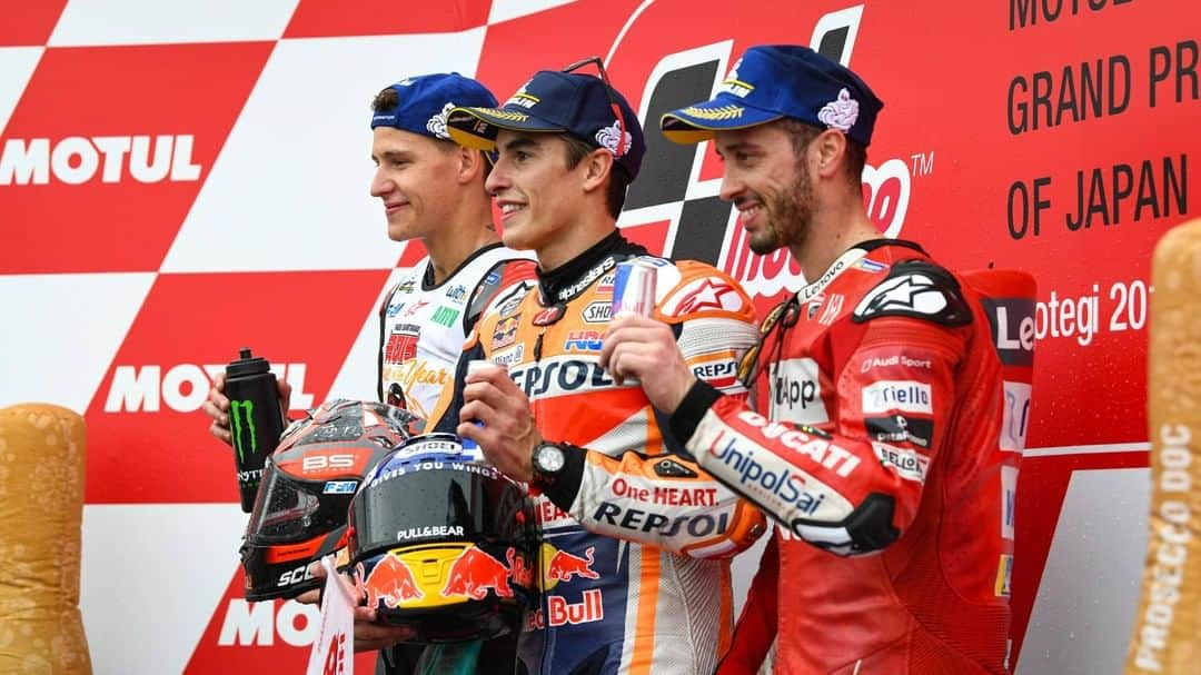 MotoGPさんのインスタグラム写真 - (MotoGPInstagram)「#MotoGP 2019 Podiums Review 🏁 // 🇯🇵 #JapaneseGP 🥇@marcmarquez93 🥈@fabioquartararo20 🥉@andreadovizioso #Podium #Motorcycle #Racing #Motorsport」1月22日 21時00分 - motogp