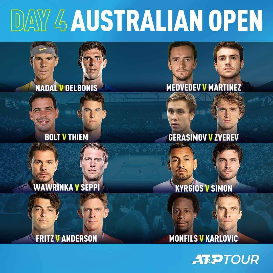 ATP World Tourさんのインスタグラム写真 - (ATP World TourInstagram)「Who gets your support on Day 4? #AusOpen」1月23日 7時21分 - atptour