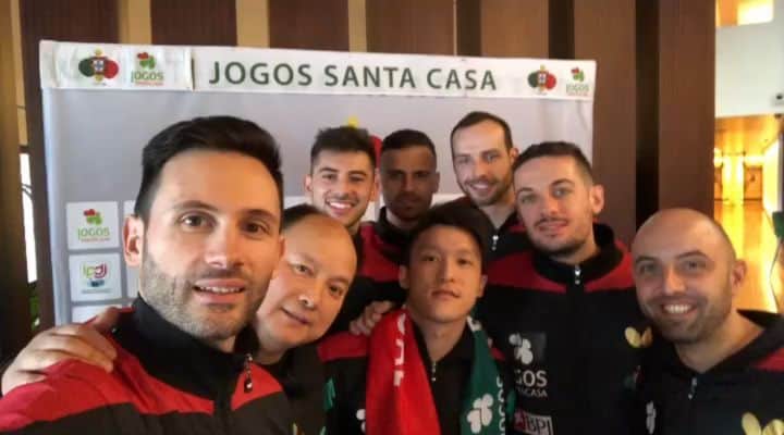 のインスタグラム：「Amanhã todos os caminhos vão dar ao pavilhão multiusos de Gondomar! Vem apoiar 🇵🇹 no jogo contra a 🇺🇦 ás 19h no arranque da qualificação olímpica rumo aos Jogos Olímpicos de Tóquio 2020! Contamos com vocês porque juntos somos mais fortes! VAMOS 🏓🇵🇹🗣🤜🤛」