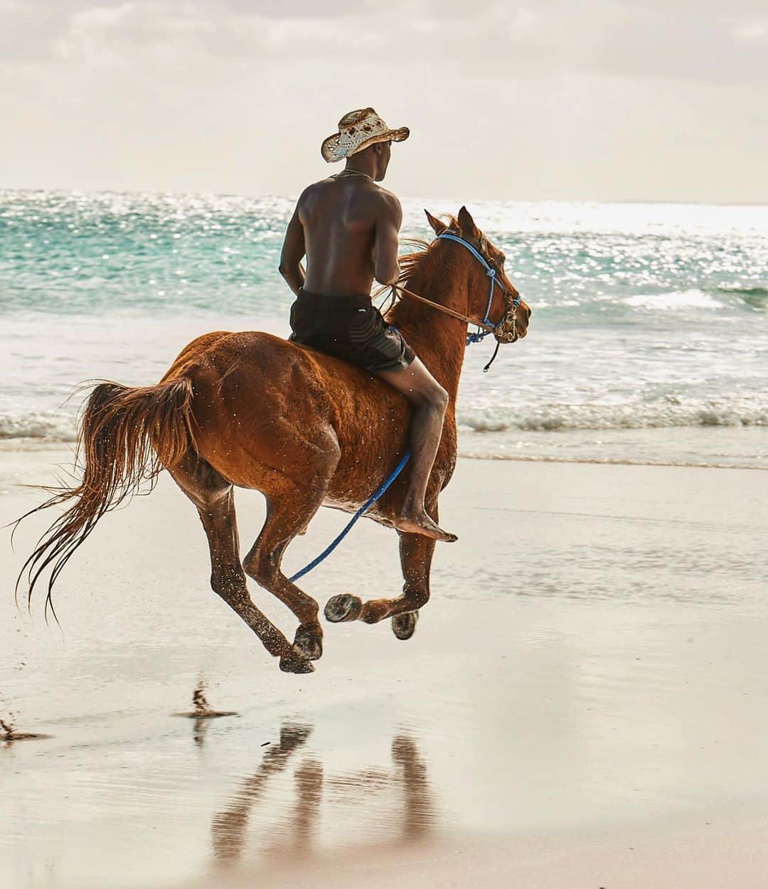 ベン・ワッツさんのインスタグラム写真 - (ベン・ワッツInstagram)「OLD TOWN ROAD vibes here in harbour Island 🌴..... this cowboy galloped through set today . If you know the island then you will have seen this local legend.  #harbourisland #pinksandbeach #bahamas 🇧🇸 #benwatts #shhhhh」1月23日 7時51分 - wattsupphoto
