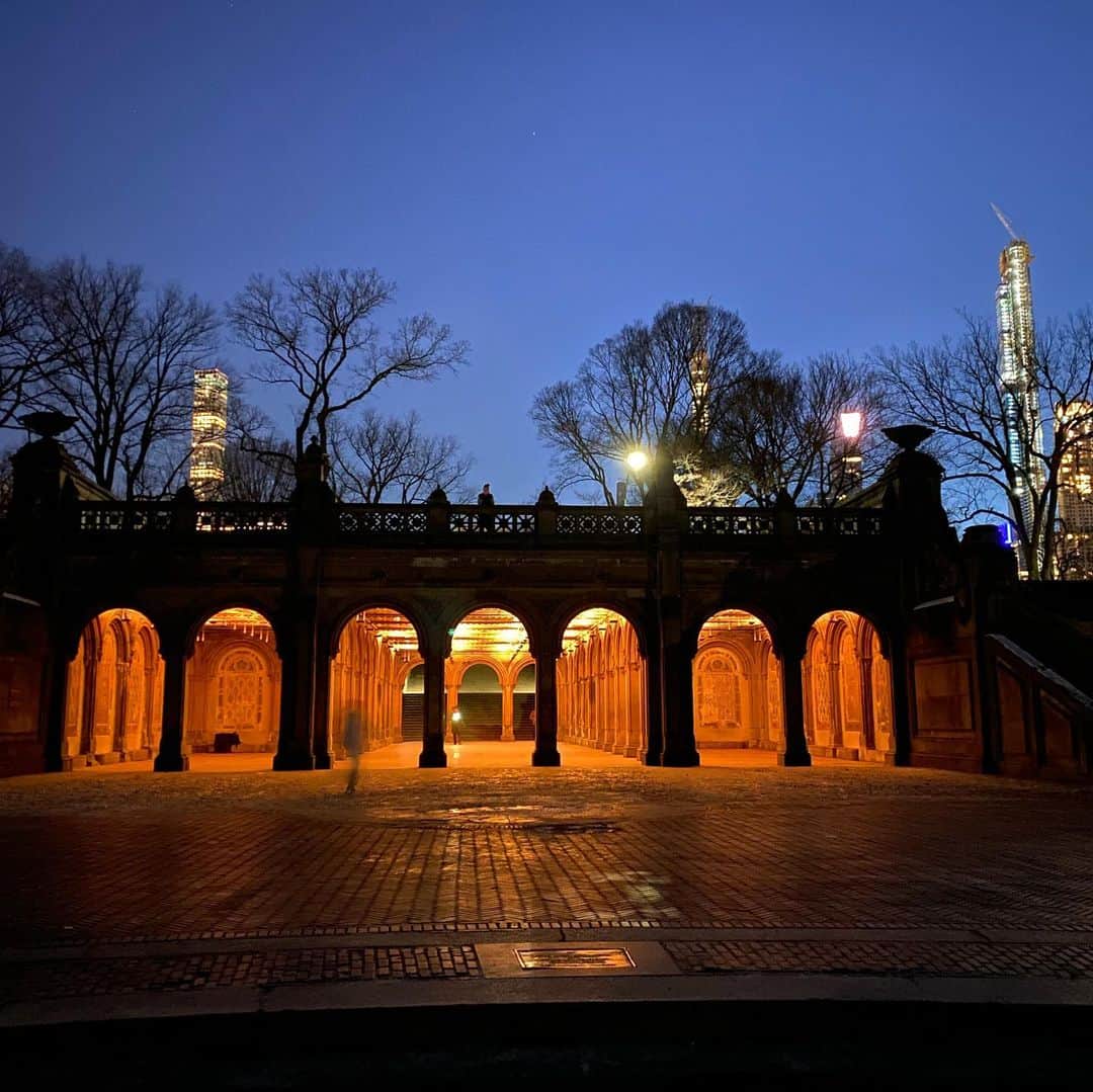 林信行のインスタグラム：「‪#CentralPark after dark ‪#ShotOnIPhone11Pro‬ ‪#NightMode ‬」
