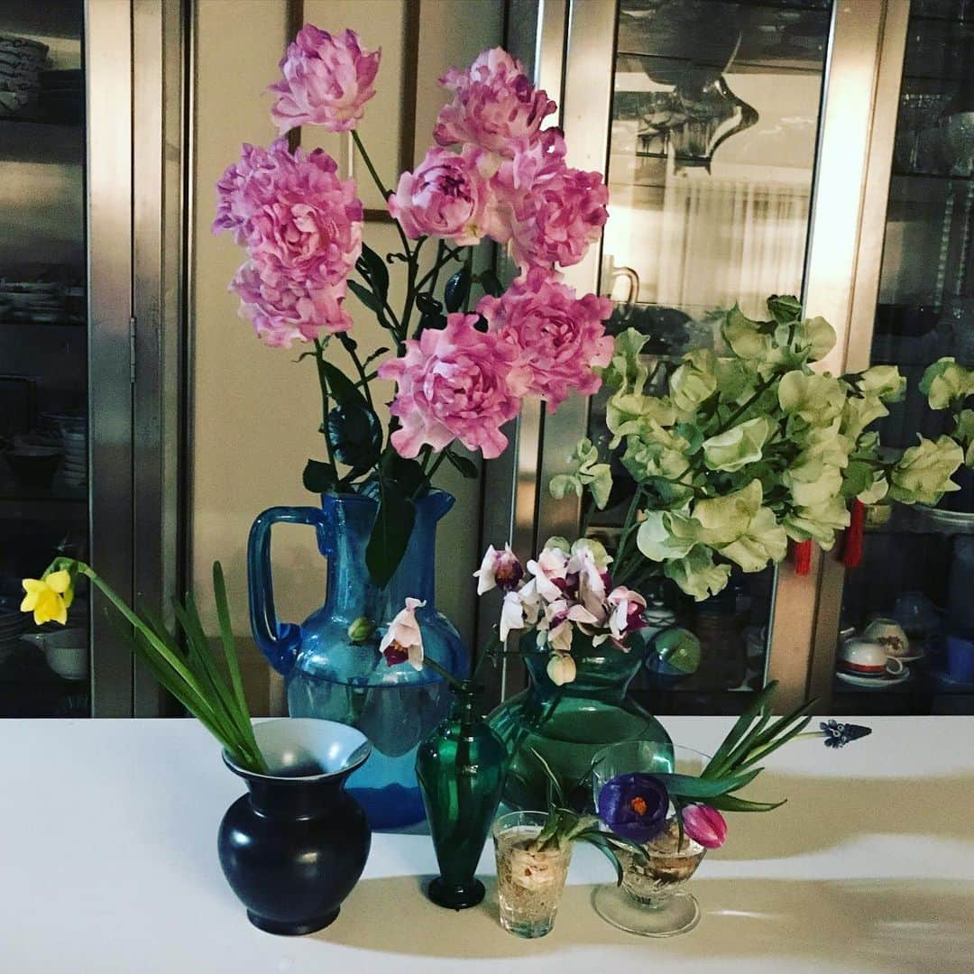 丸山敬太さんのインスタグラム写真 - (丸山敬太Instagram)「今日は２０２０年の中でも一番運気が良い日だったらしい。  なんとなく普通に仕事をしていたのだけど、帰りにお祝いに花を贈りに花屋に寄って、植木を買ったり、春の花を活けたり、氏神様に感謝を伝えたり、今年やりたい事をノートに描いたりした。  そして、ああ、今日も一日を無事に過ごせた事、たくさんの人に支えられて今がある事への感謝が次々と自然に湧き上がってきて、そうか、運気が良いっていうのは、こういう感謝とかうれしい気持ちにふわっと包まれる事なんだなぁーーーって思ったり。  でも、ノートの最初に描いた文字は 整理整頓　苦手w そして煩悩の数々笑  ですな。」1月22日 23時23分 - keitamaruyama