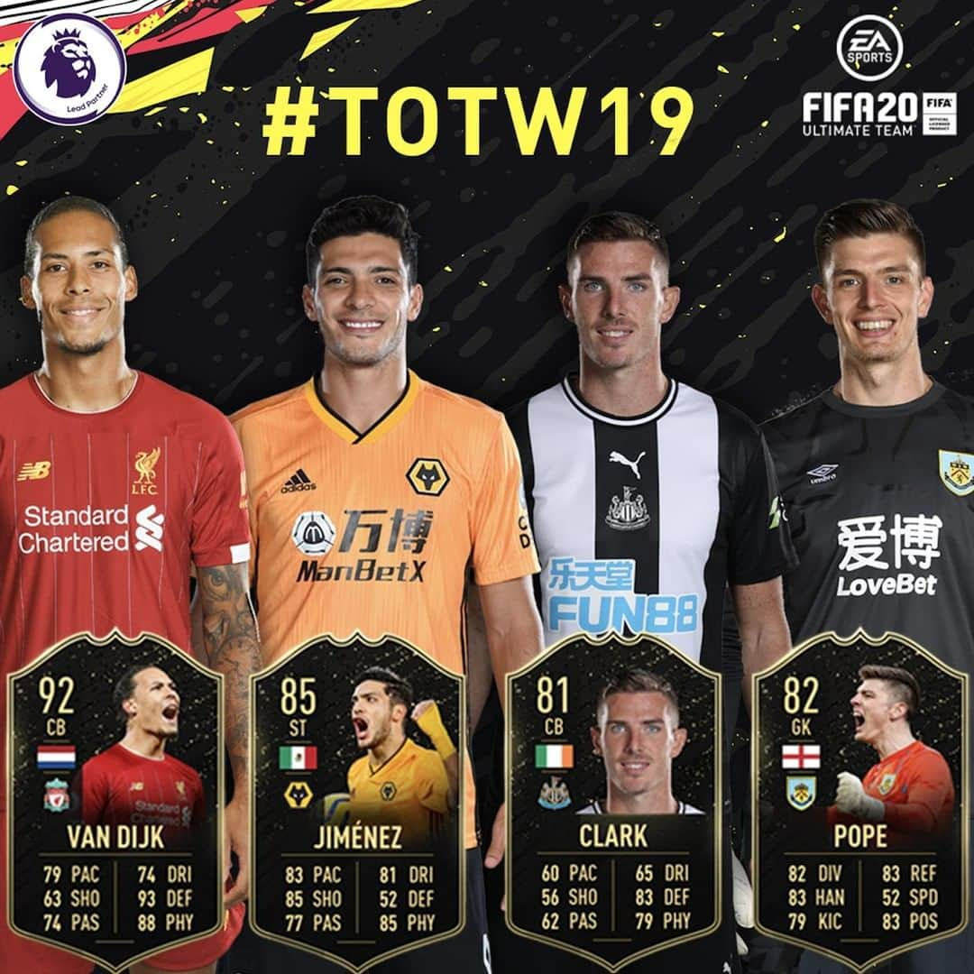 プレミアリーグさんのインスタグラム写真 - (プレミアリーグInstagram)「4️⃣ PL stars make the @easportsfifa Team of the Week 🙌」1月23日 0時01分 - premierleague