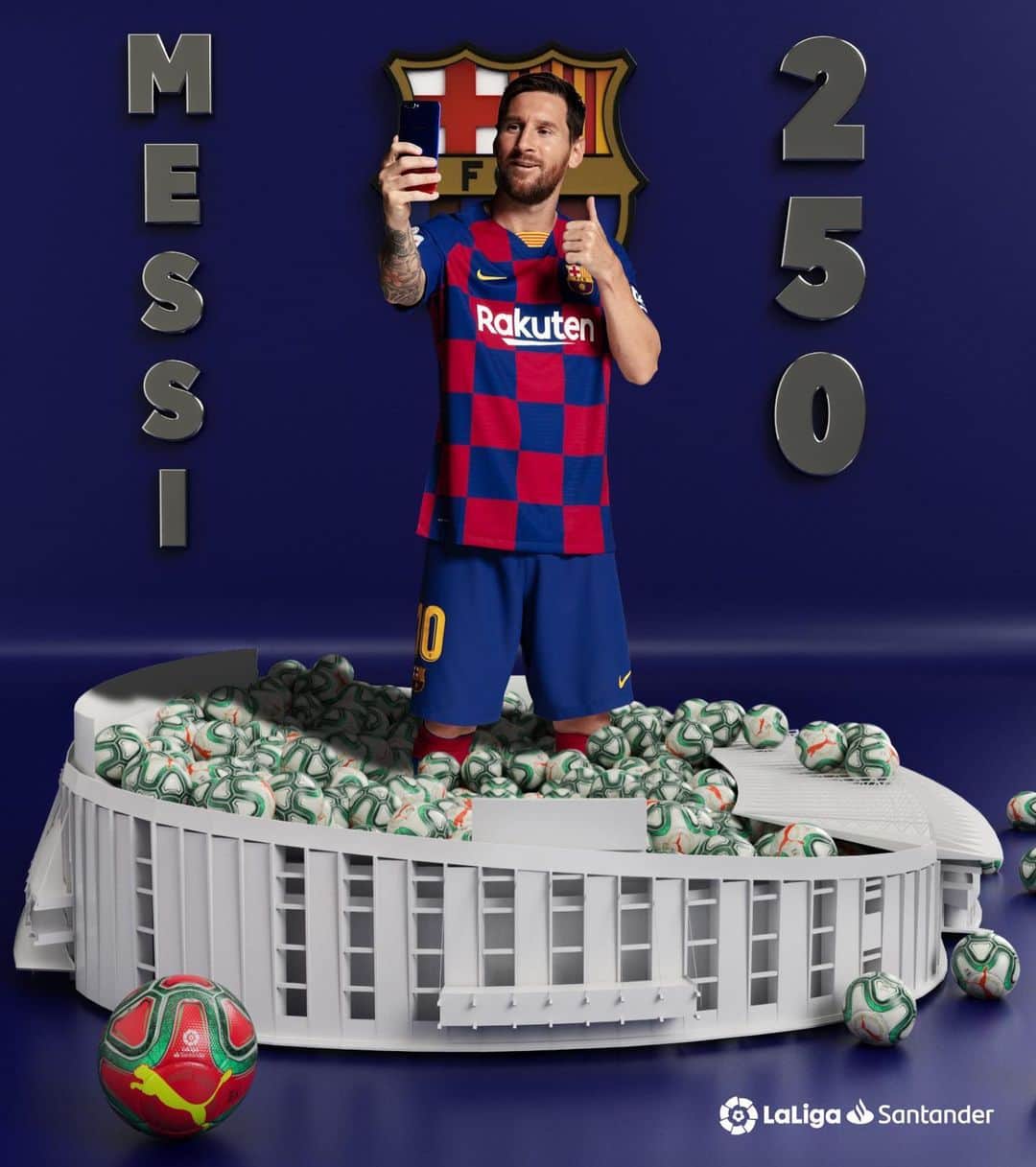 LFPさんのインスタグラム写真 - (LFPInstagram)「🚨🎊⚽️ NEW RECORD: 250 goals for @leomessi at the Camp Nou in #LaLigaHistory! • 🚨🎊⚽️ ¡NUEVO RÉCORD: 250 goles de #Messi en el Camp Nou en #LaLigaSantander! • #Barça #LaLiga #Goals #Record」1月23日 2時00分 - laliga