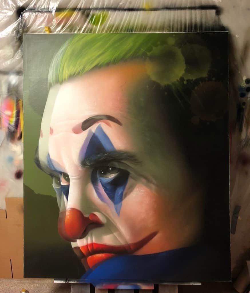 Art Collective Magazineさんのインスタグラム写真 - (Art Collective MagazineInstagram)「Wow check out this joker by @steinarcaspari spray paint on canvas 🤡💨 Give him a follow for more ! #artnerdsupport #artcollective #isigroup #joker」1月23日 3時13分 - art_collective