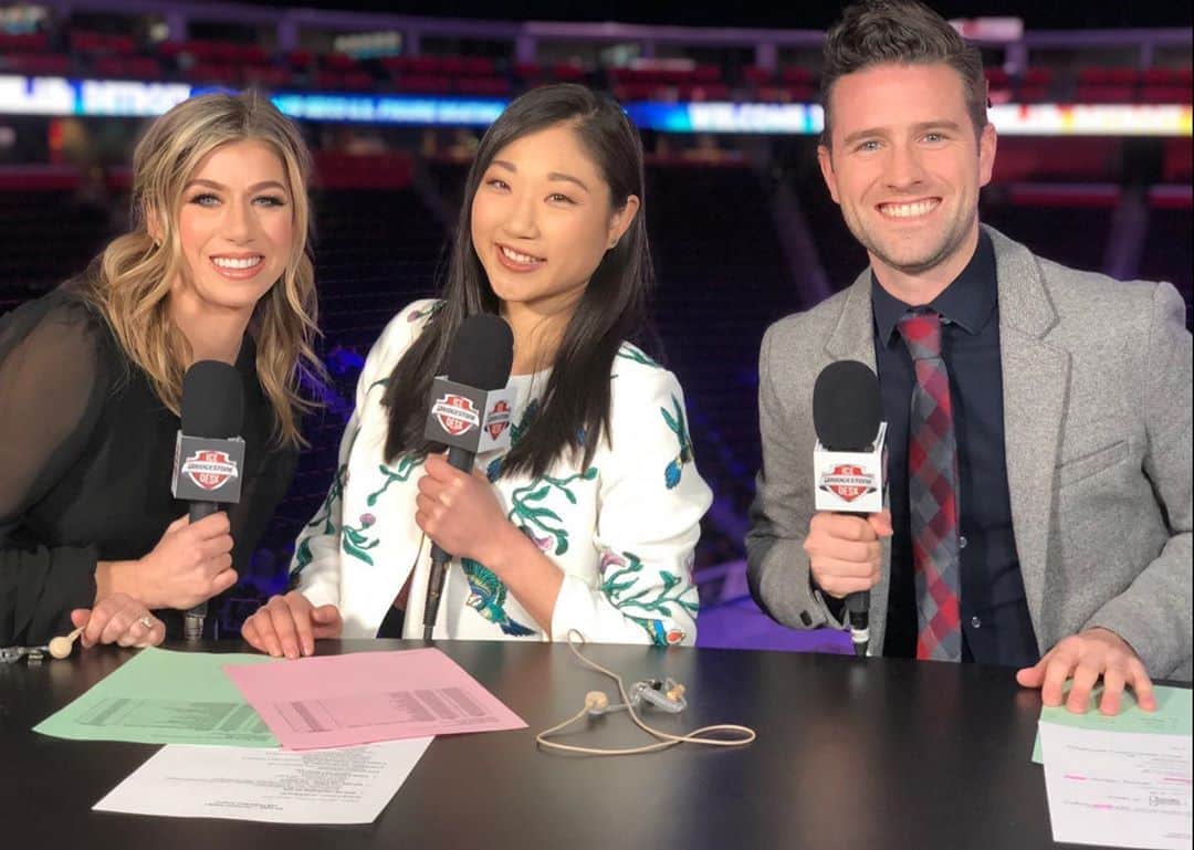 長洲未来のインスタグラム：「I am beyond excited to be going to the @ncskate2020 with @usfigureskating FANZONE Ice Desk. This year, we want to know about all of your figure skating stans and your questions to them...but, all questions are welcome. 🥰 Comment below, so we can discuss and possibly answer for you! 😂😊 #figureskating」