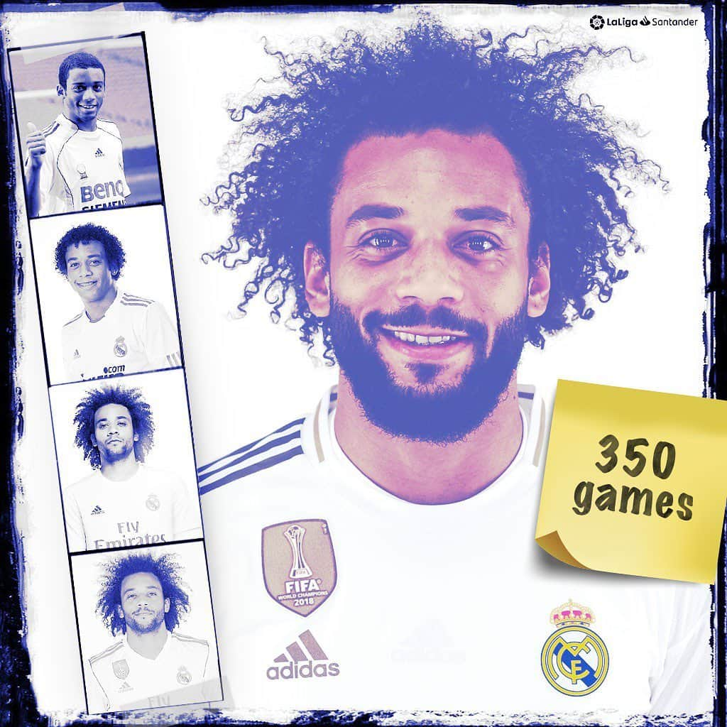 LFPさんのインスタグラム写真 - (LFPInstagram)「@marcelotwelve played his 3️⃣5️⃣0️⃣th game in #LaLigaSantander with @realmadrid! 🇧🇷💜⚽️ • ¡#Marcelo jugó su partido 3️⃣5️⃣0️⃣ en #LaLigaSantander con el #RealMadrid! • #LaLiga #Football #LaLigaHistory」1月23日 4時57分 - laliga