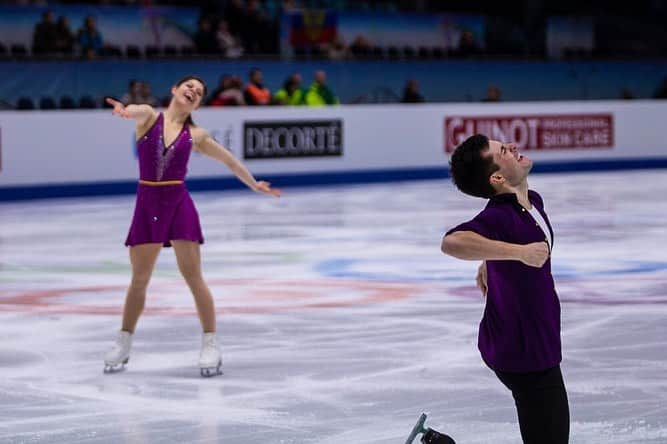 ミリアム・ツィーグラーのインスタグラム：「So now we finally know what it feels like to skate in front of the homecrowd! It was truly incredible and so much fun! Can‘t wait for the Free Program on Friday, until then: DANKE GRAZ ❤️🇦🇹 . . 📸 @text_marka @europeonice」