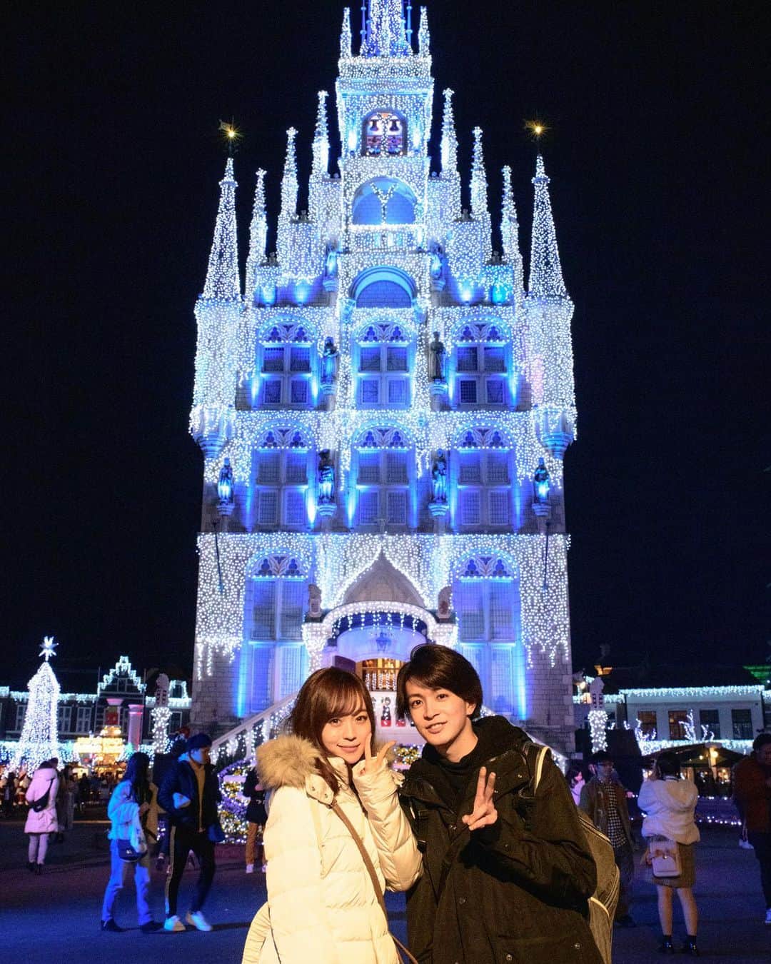 みき みーやんさんのインスタグラム写真 - (みき みーやんInstagram)「てるきに編集してもらったデータ♡ . イルミネーションきれいすぎや！❄️❄️ . . #ハウステンボス#長崎#長崎旅行#九州旅行#カップルグラム#カップル旅行#クリスマス旅行#クリスマスデート#クリスマスデート#Xmas#フォトスポット#nagasaki#nagasakigram#長崎#ハウステンボス#長崎グルメ#長崎観光#カップル#wonderful_places#bestjapanpics#Instagramjapan#関西カメラ部#カップルグラム#カップル写真#カップル垢#夜景#visitjapan#japanofinsta」1月23日 16時48分 - mi_yan0101
