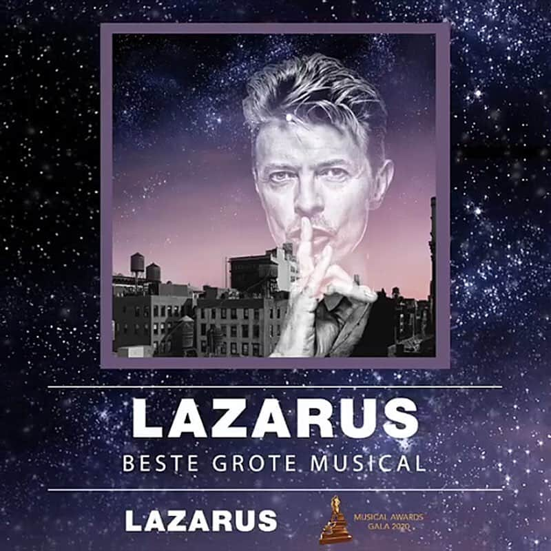 デヴィッド・ボウイさんのインスタグラム写真 - (デヴィッド・ボウイInstagram)「LAZARUS NL WINS IN ANNUAL MUSICAL AWARDS GALA “It’s Valentine’s Day…” Dutch fan, Jacqueline Pruijsen, has kindly been in touch with the wonderful news that @lazarus_nl has won Best Big Musical at the prestigious Annual Musical Awards Gala in the Netherlands.  Three other awards were also collected:  Best Male Leading Role: Pieter Embrechts (Valentine) Best Director: Ivo van Hove Best Design: Jan Versweyveld  Congratulations to all involved for making Lazarus a continued success.  #LazarusNL  #LazarusMusical」1月23日 8時59分 - davidbowie