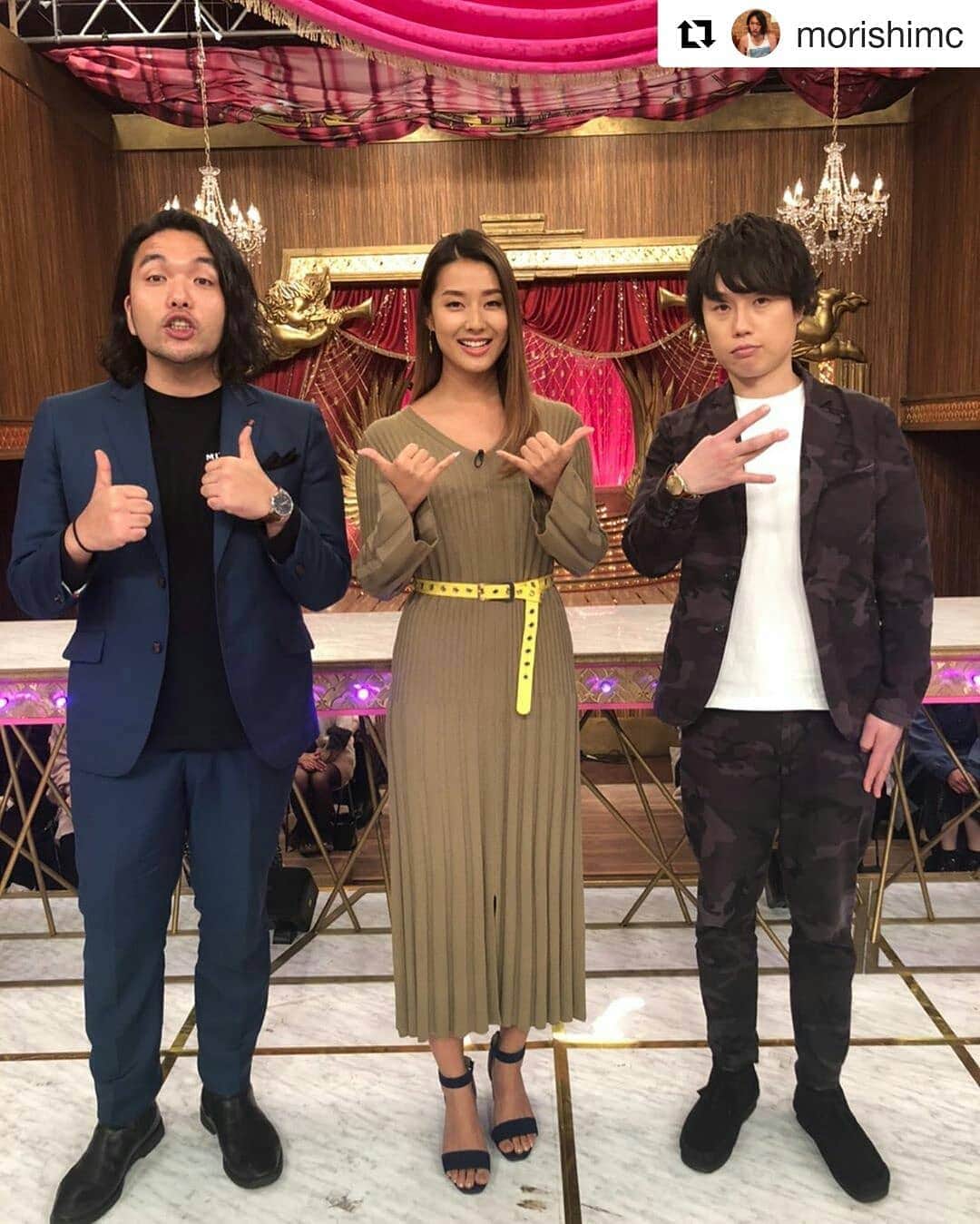 のインスタグラム：「#Repost @morishimc (@get_repost) ・・・ 初ネタパレ！  #ネタパレ #テレビで漫才できるのは良いですねぇ #見取り図180cmあるのですが #すみれさんも同じくらいだ。 #背が高くてカッコいい素敵な女性でした #顔のデカさの違いは承知なので  #フジテレビ系列#FNS#8ch#OHK#岡山放送」