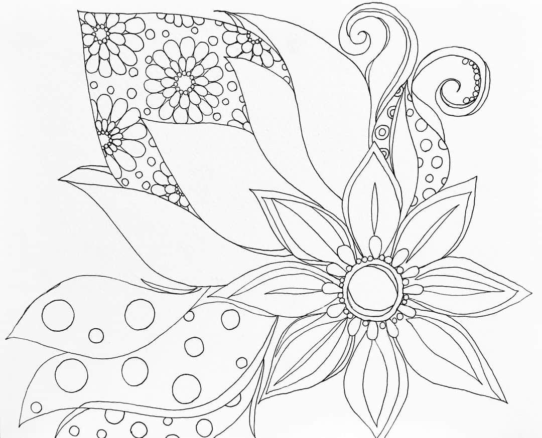 のインスタグラム：「🌸 ・ ・ #artist #artwork #artistic #art  #color #feelings #like #lifestyle #flowers #zentangle #zentangleart  #zentangleartist」